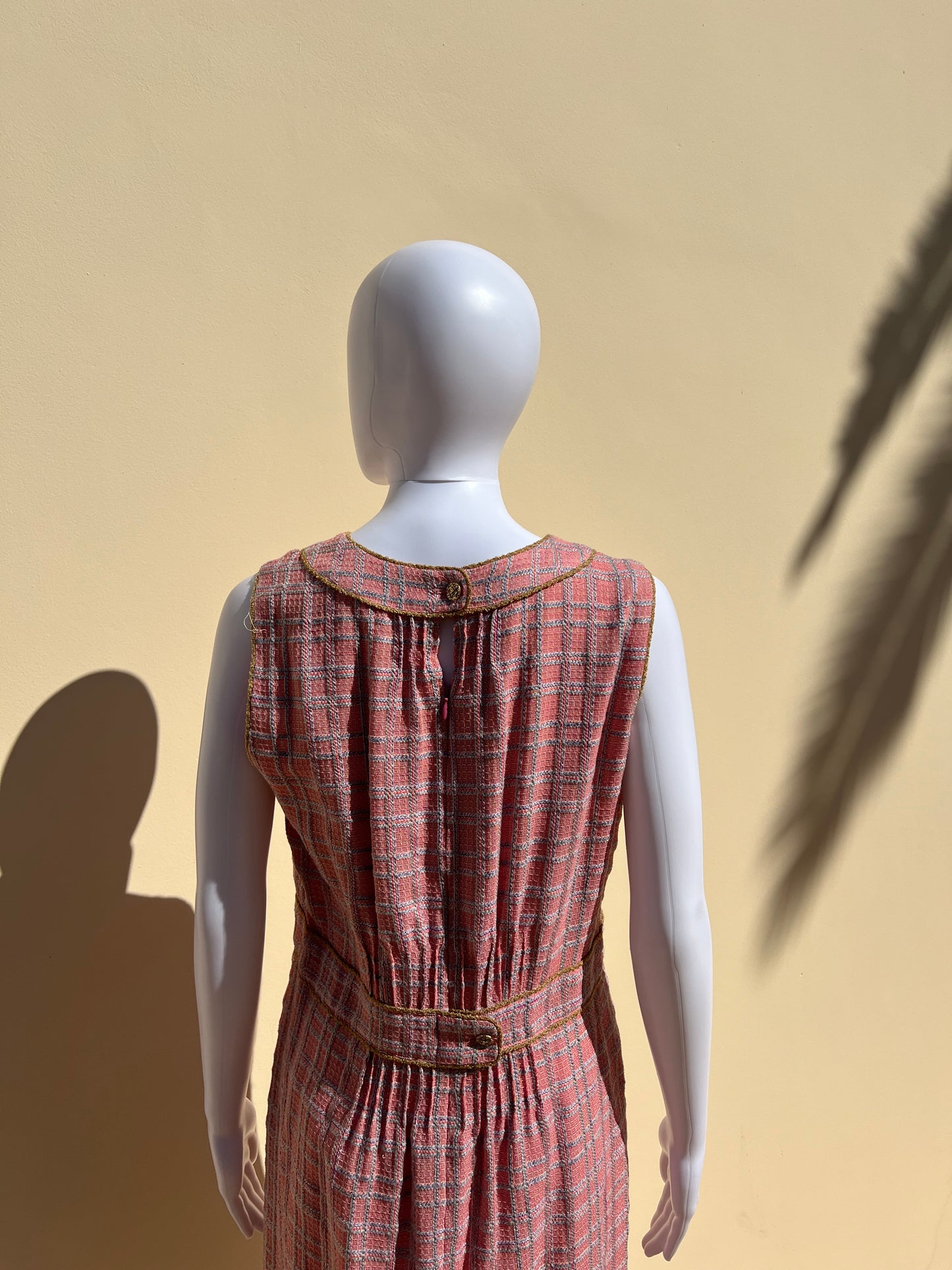 CHANEL: Pink Tweed Detail Dress