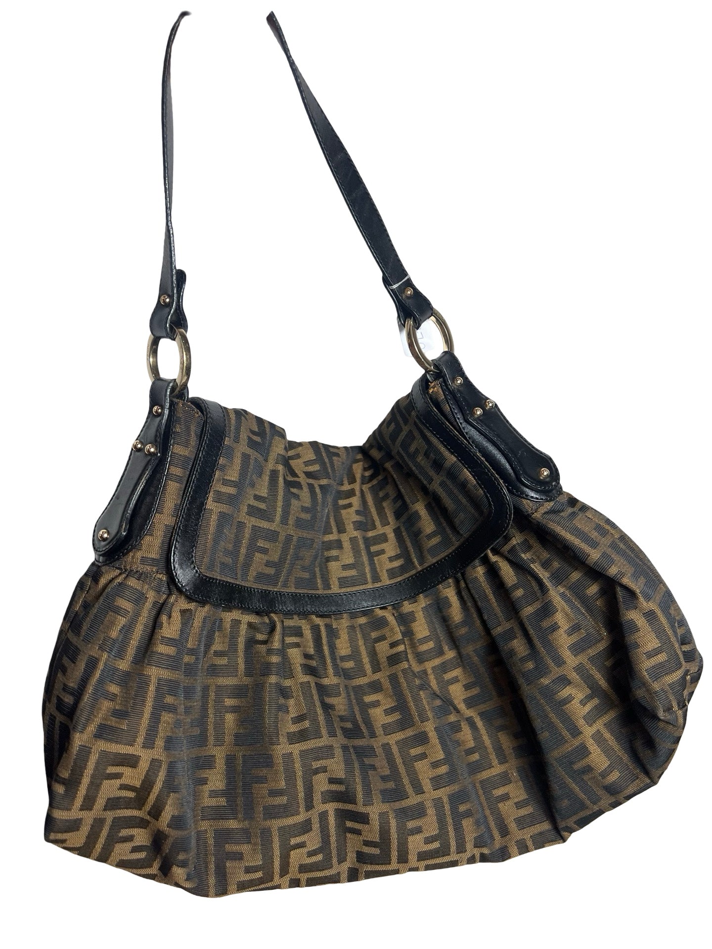 Vintage Fendi Monogram Boho Shoulder Bag