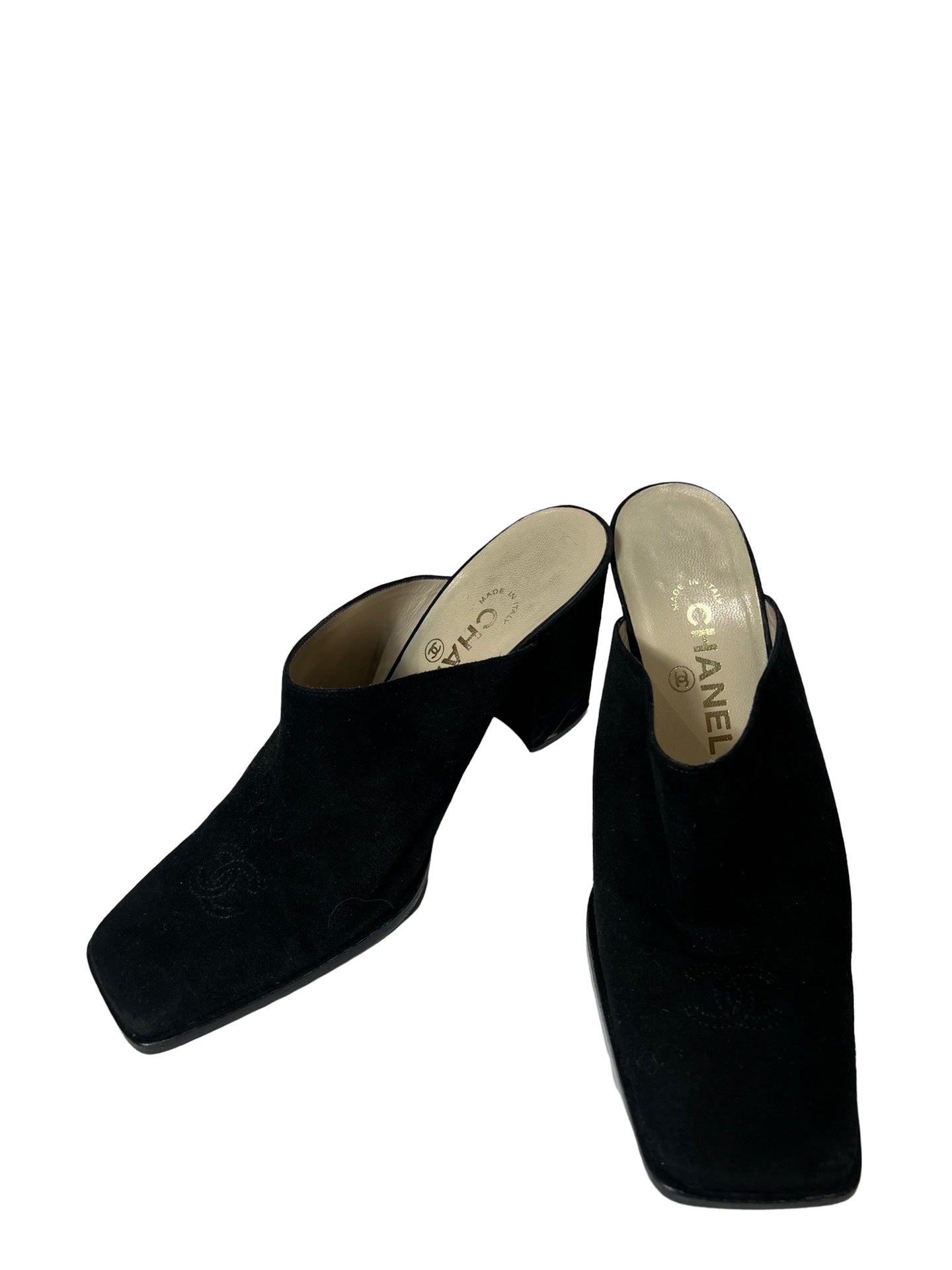 Vintage Chanel Suede Mule 37.5