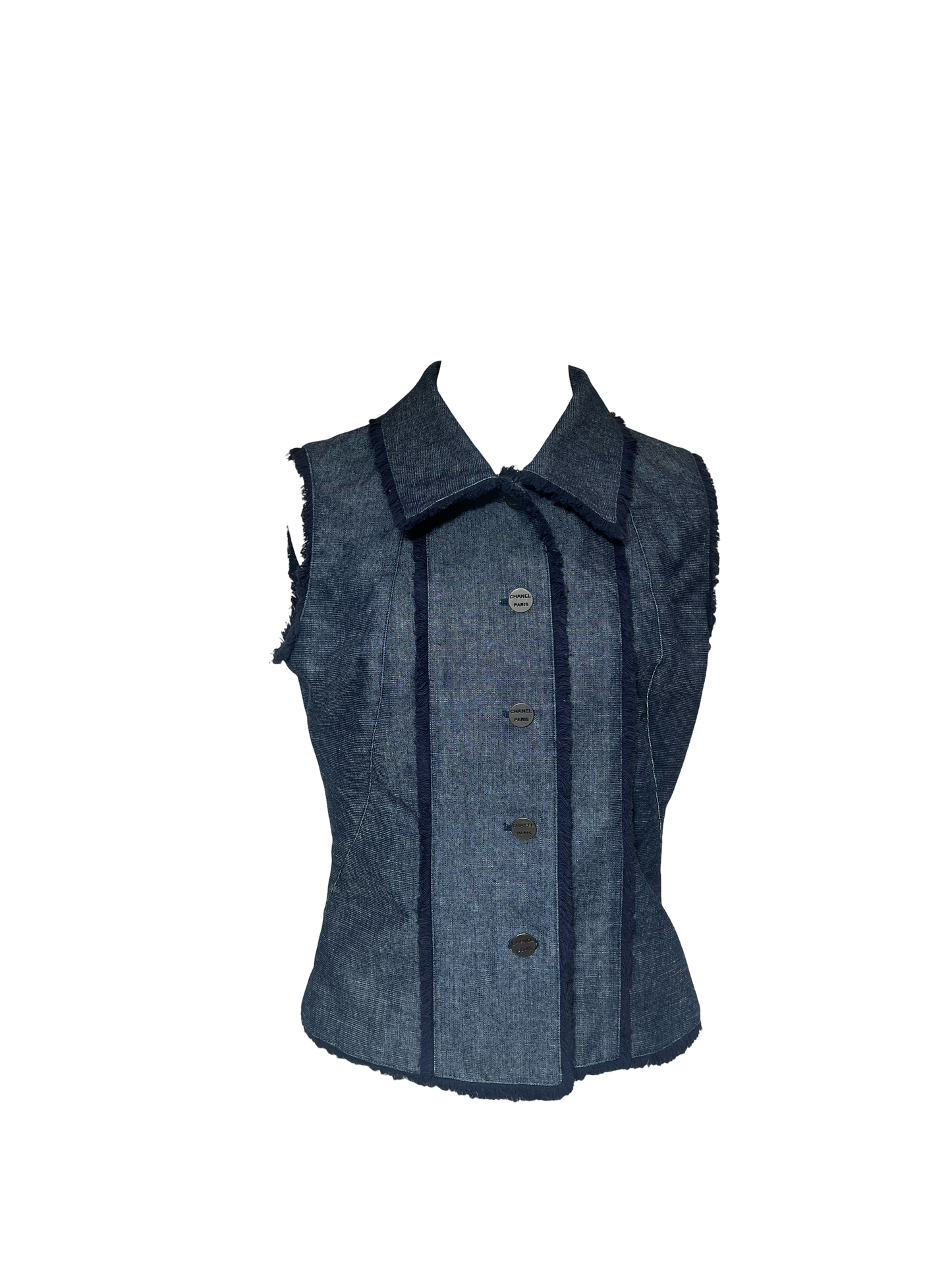 Vintage Chanel Denim Vest Top