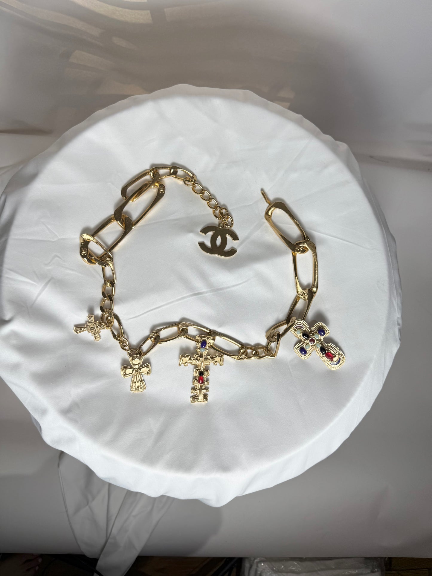 Vintage Chanel Cross Chain Belt