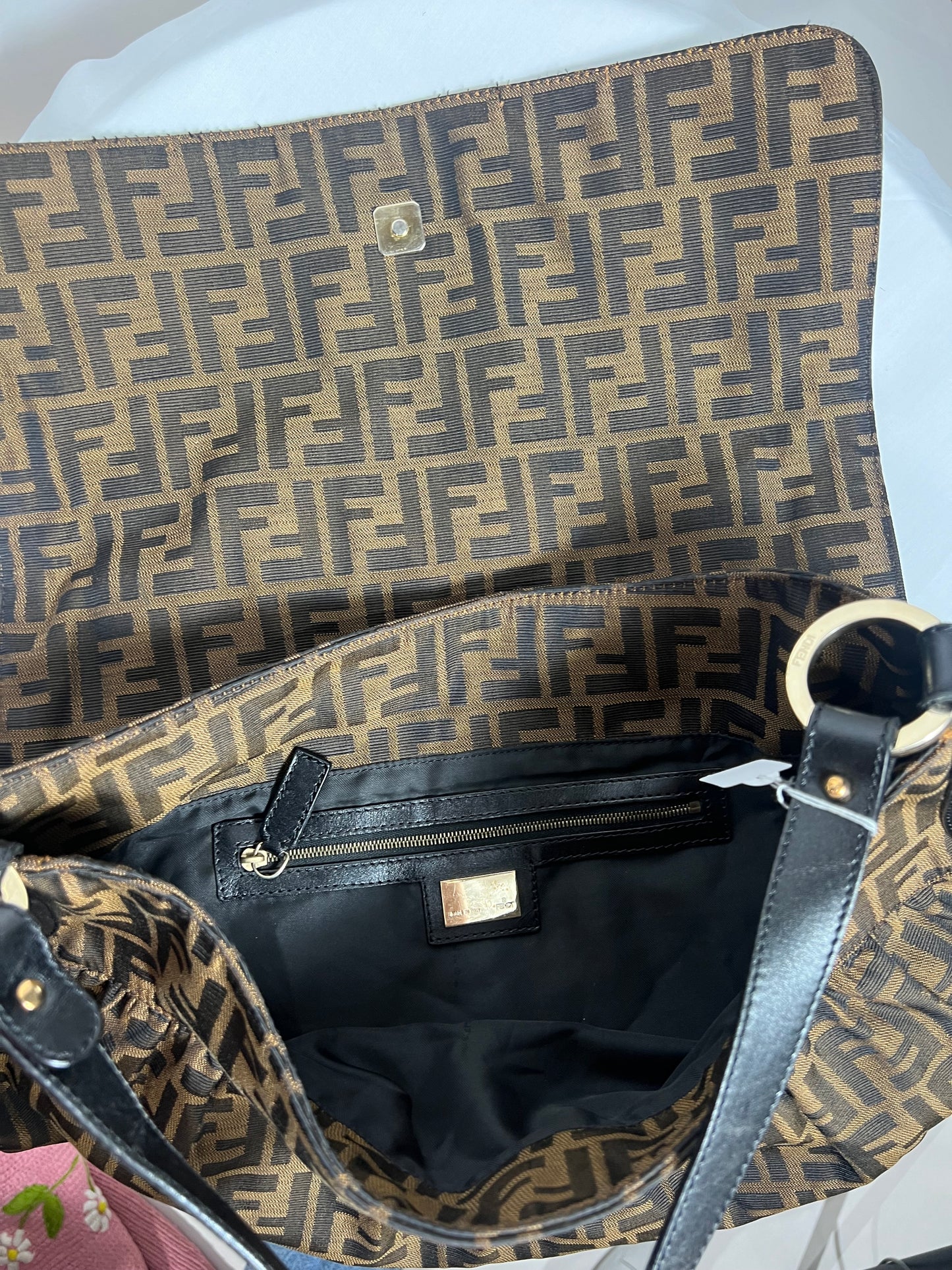 Vintage Fendi Monogram Boho Shoulder Bag