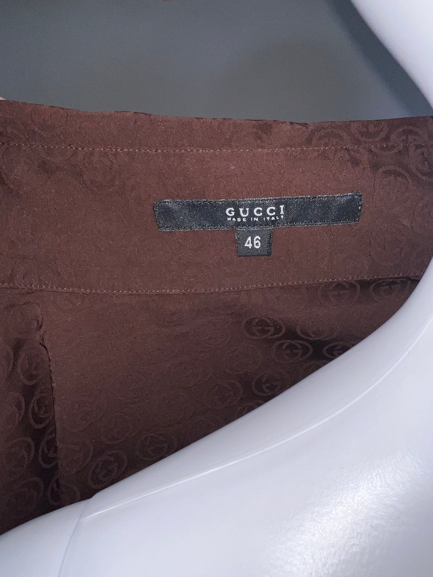 Vintage Gucci Monogram Silk Blouse
