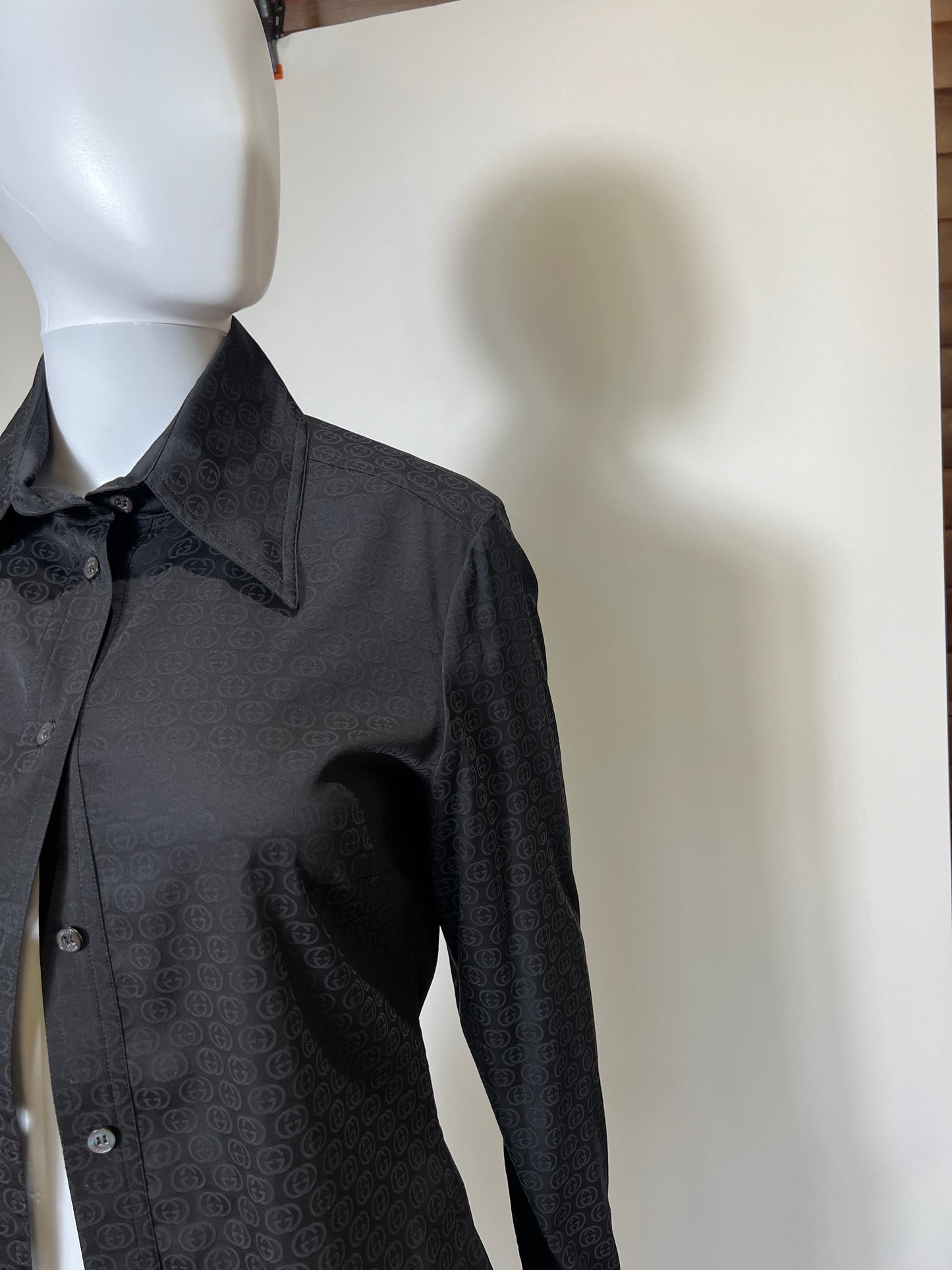 Vintage Gucci Monogram Silk Blouse