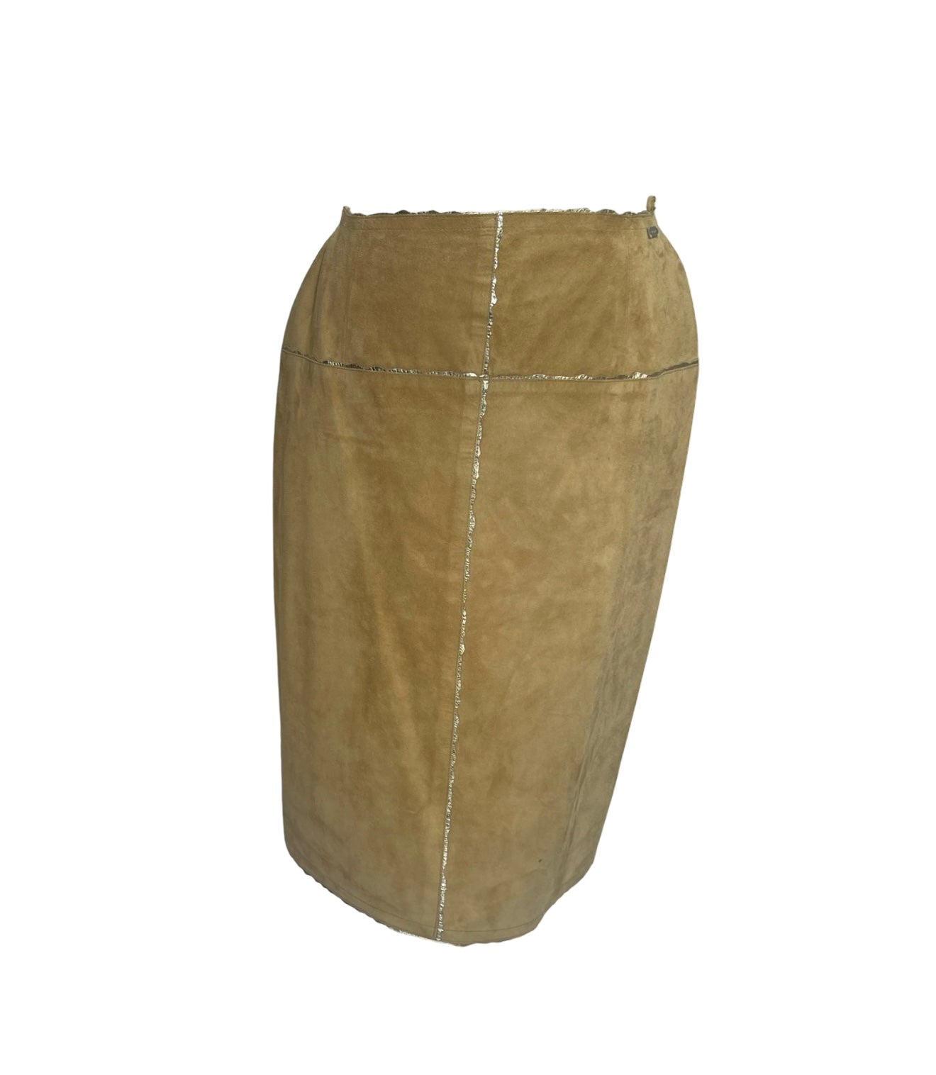 Vintage Chanel Suede Skirt and Jacket Set