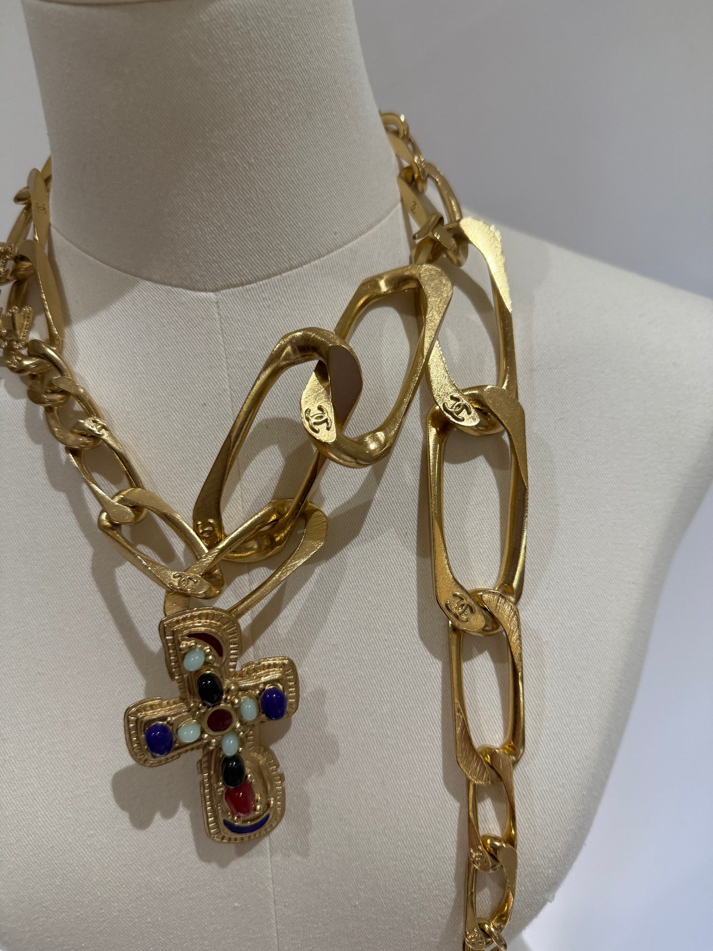 Vintage Chanel Cross Chain Belt