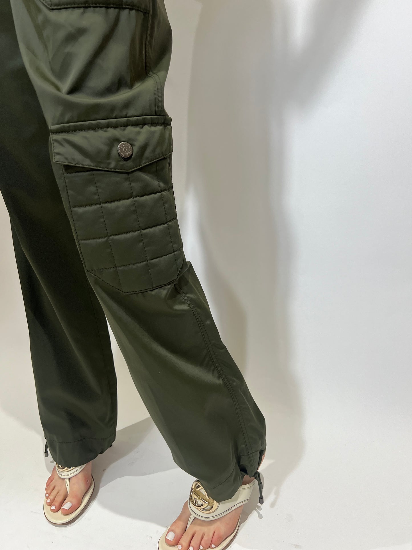 Vintage Chanel Cargo Pant in Green
