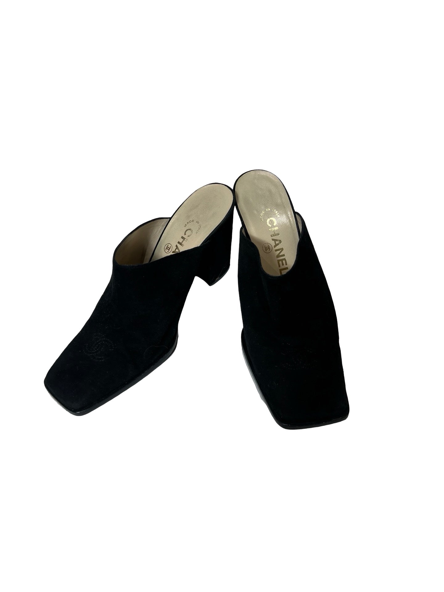 Vintage Chanel Suede Mule 37.5