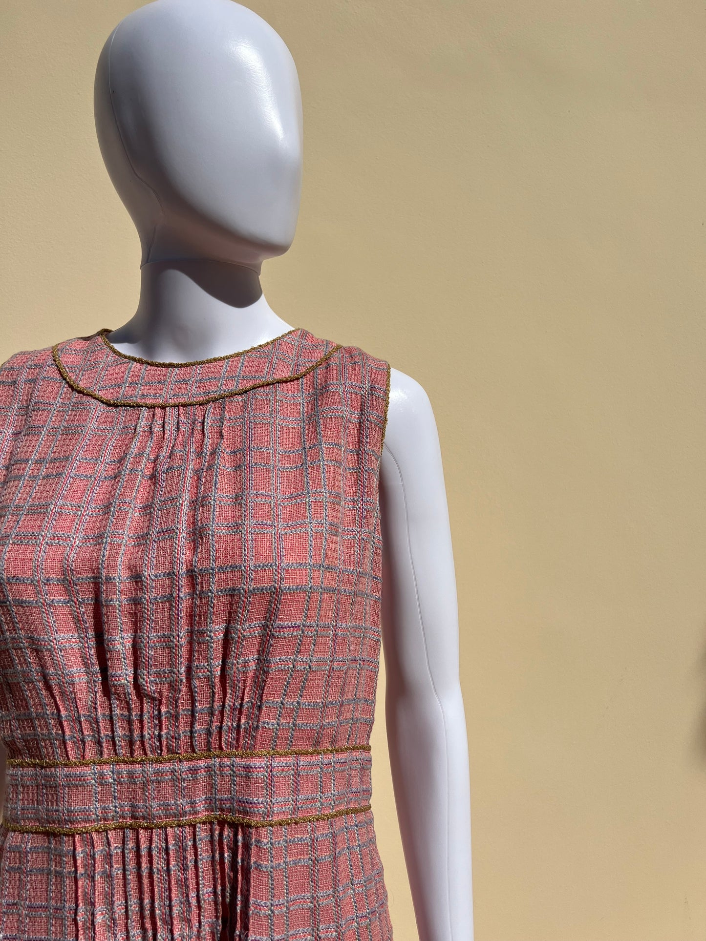 CHANEL: Pink Tweed Detail Dress
