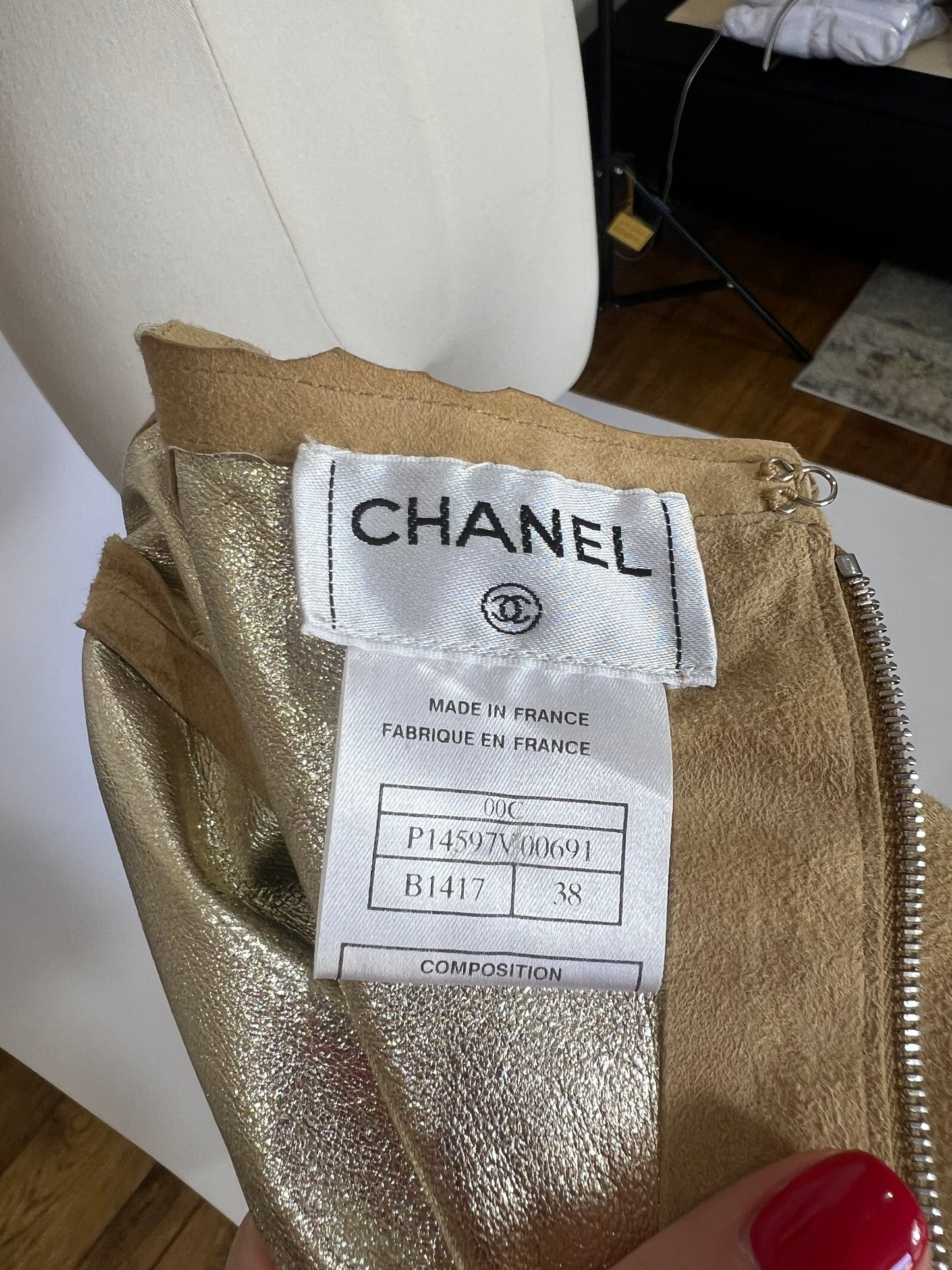 Vintage Chanel Suede Skirt and Jacket Set