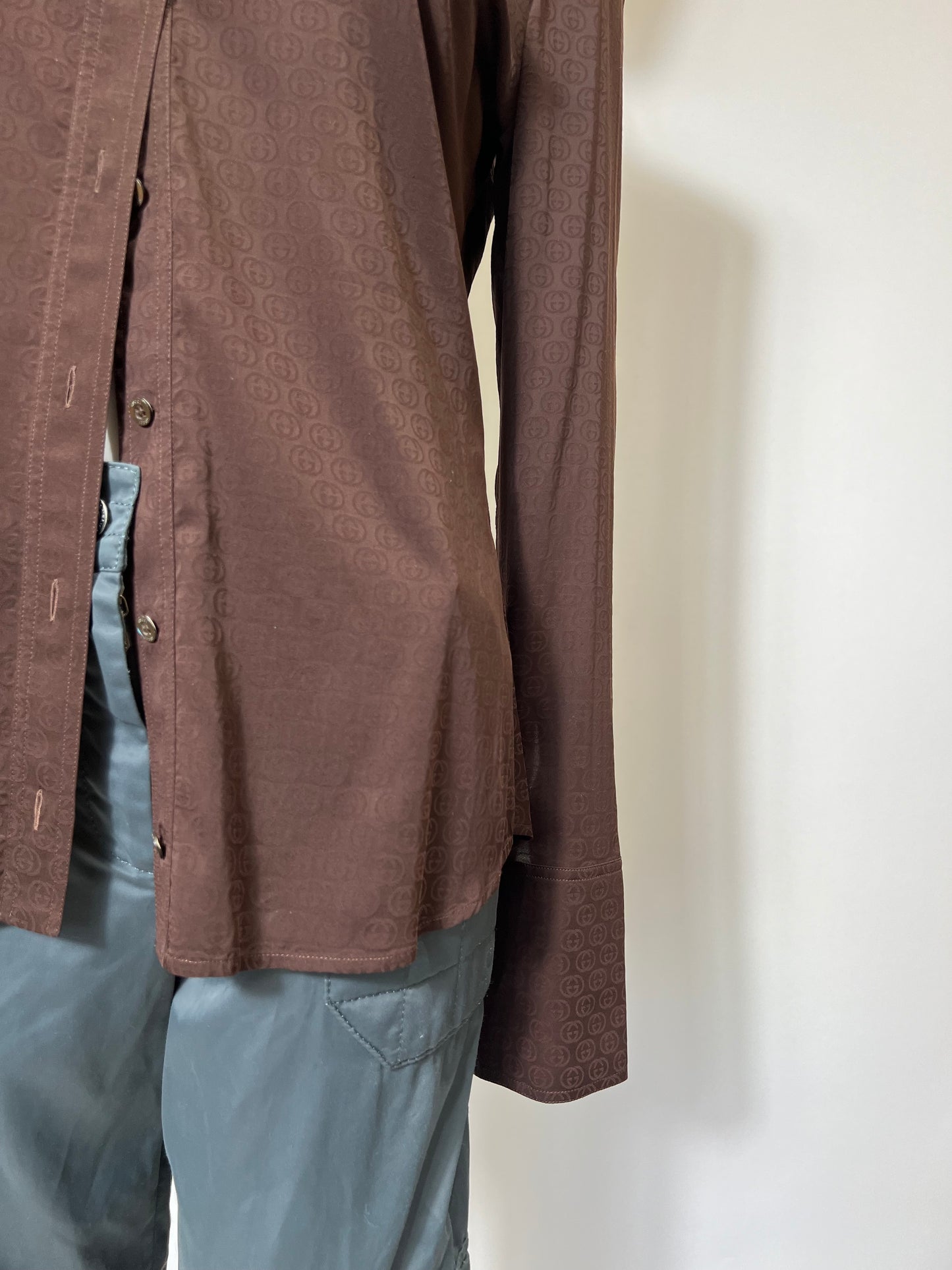 Vintage Gucci Monogram Silk Blouse
