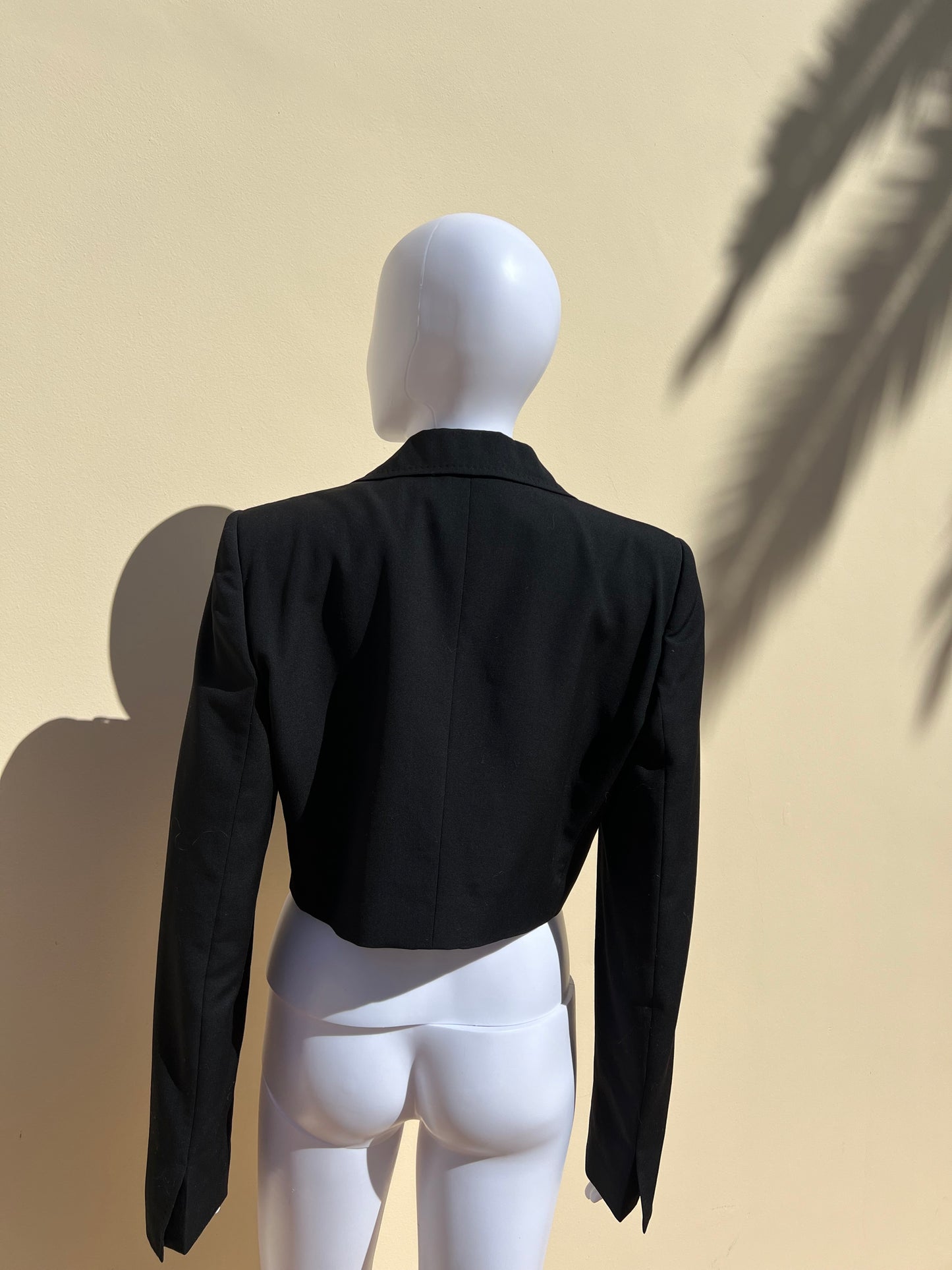 DOLCE AND GABBANA: Black Cropped Blazer