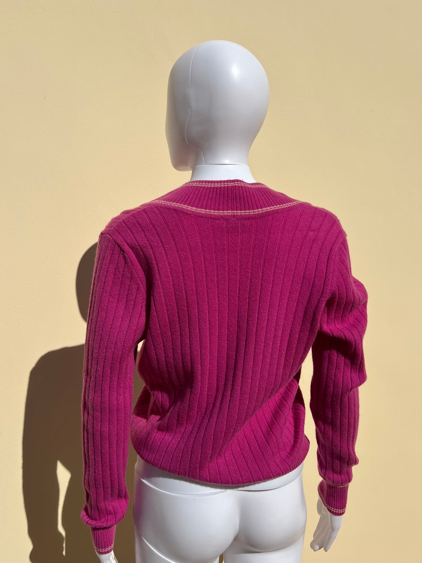 CHANEL: 2001 Cashmere V Neck Sweater