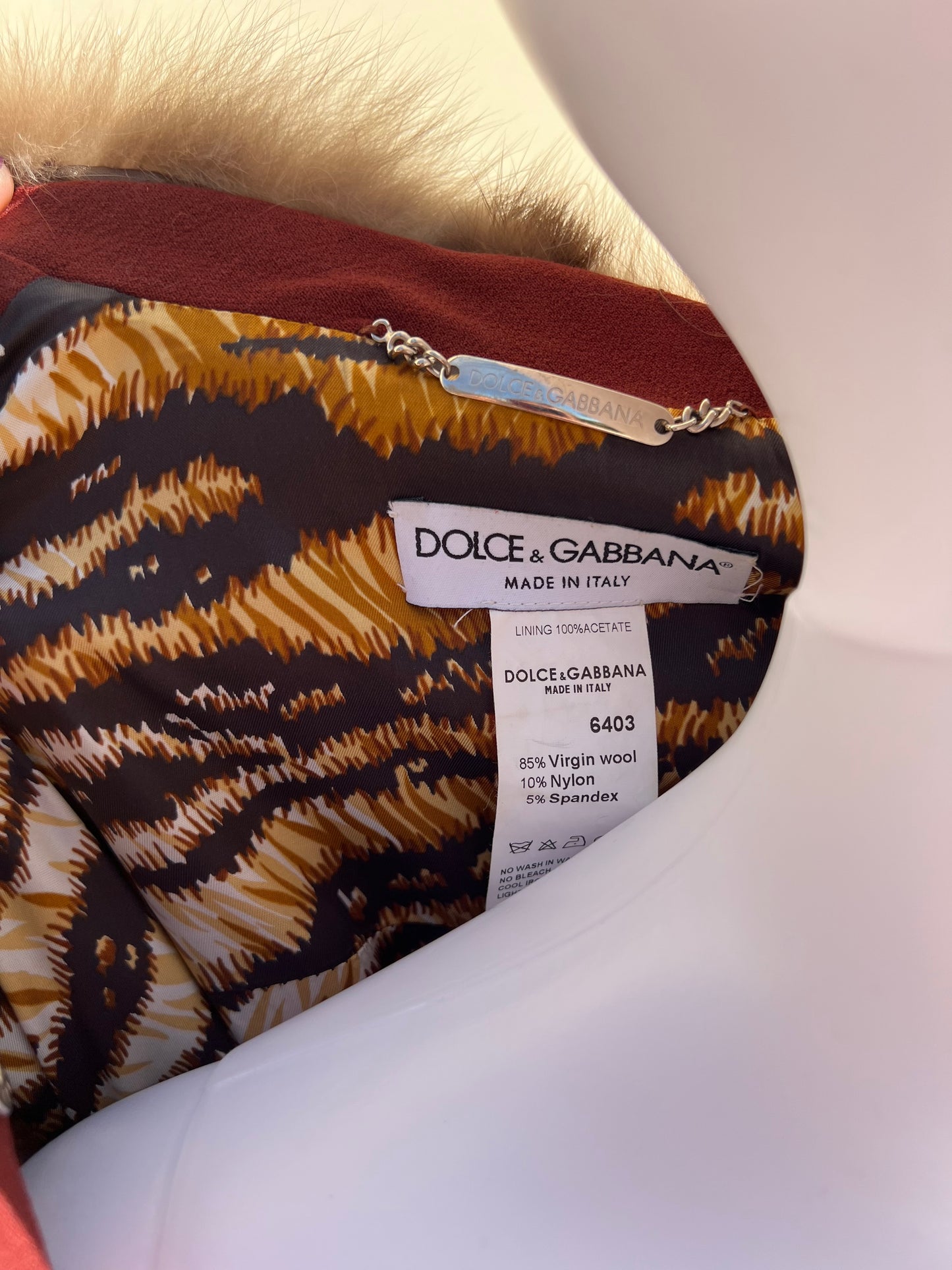 DOLCE&GABBANA: Fur Trimmed Jacket