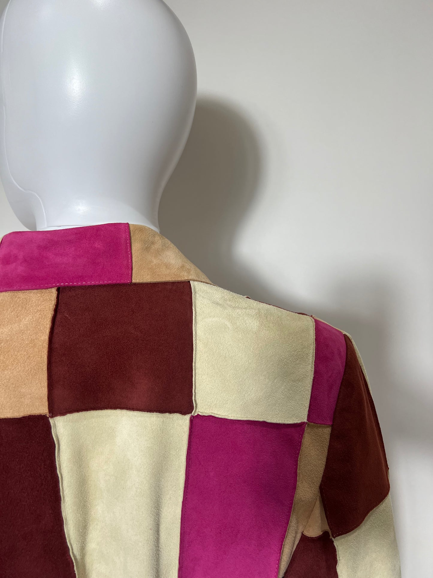 Vintage Chanel 2000 Patchwork Suede Jacket