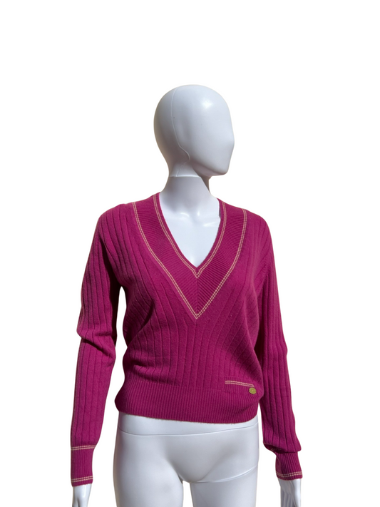 CHANEL: 2001 Cashmere V Neck Sweater