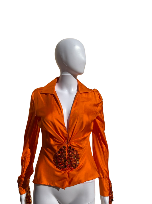 Gianni Versace: Vintage Runway Rhinestone Top