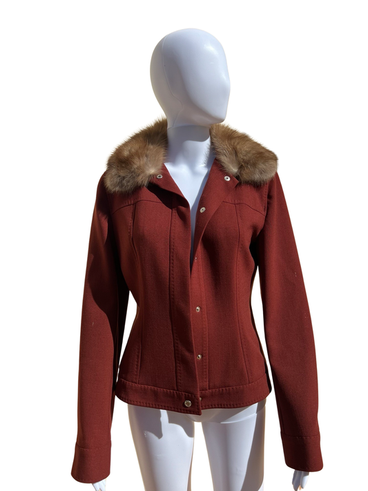 DOLCE&GABBANA: Fur Trimmed Jacket