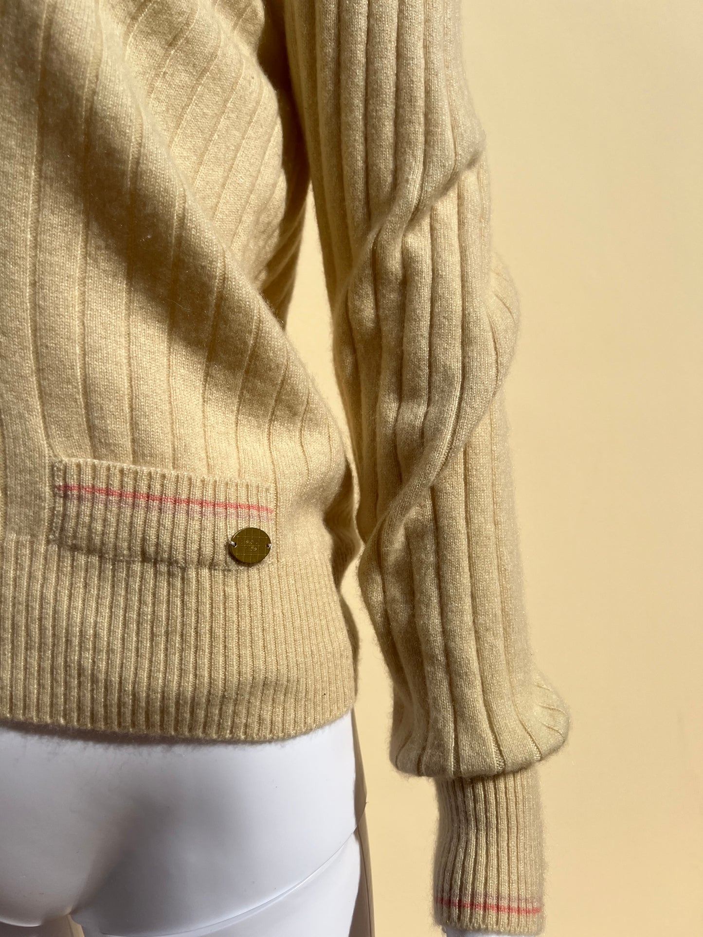 CHANEL: 2001 Cashmere V Neck Sweater