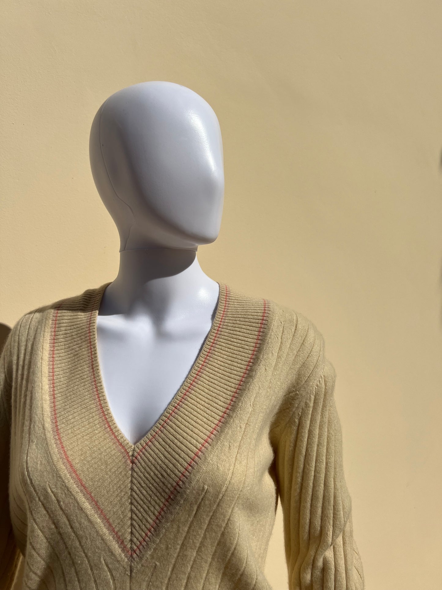 CHANEL: 2001 Cashmere V Neck Sweater