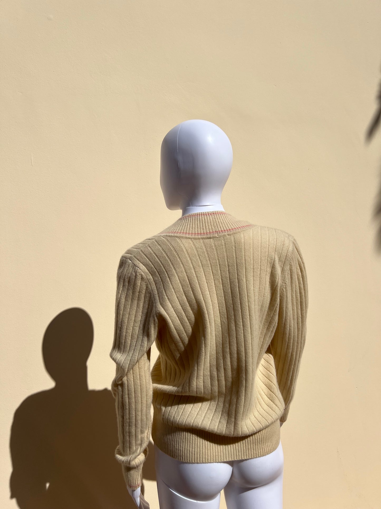 CHANEL: 2001 Cashmere V Neck Sweater